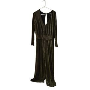 Elegant Boston Proper Navy Blue and Gold Jumpsuit for Formal Occasions Size XL